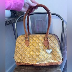 Vintage Dooney & Bourke Large Domed Laura Bag in Yellow